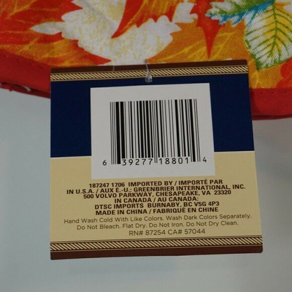 Kitchen Oven Large Mitt Maple Leaf Pattern Home Collection Quilted Cotton - Picture 5 of 5